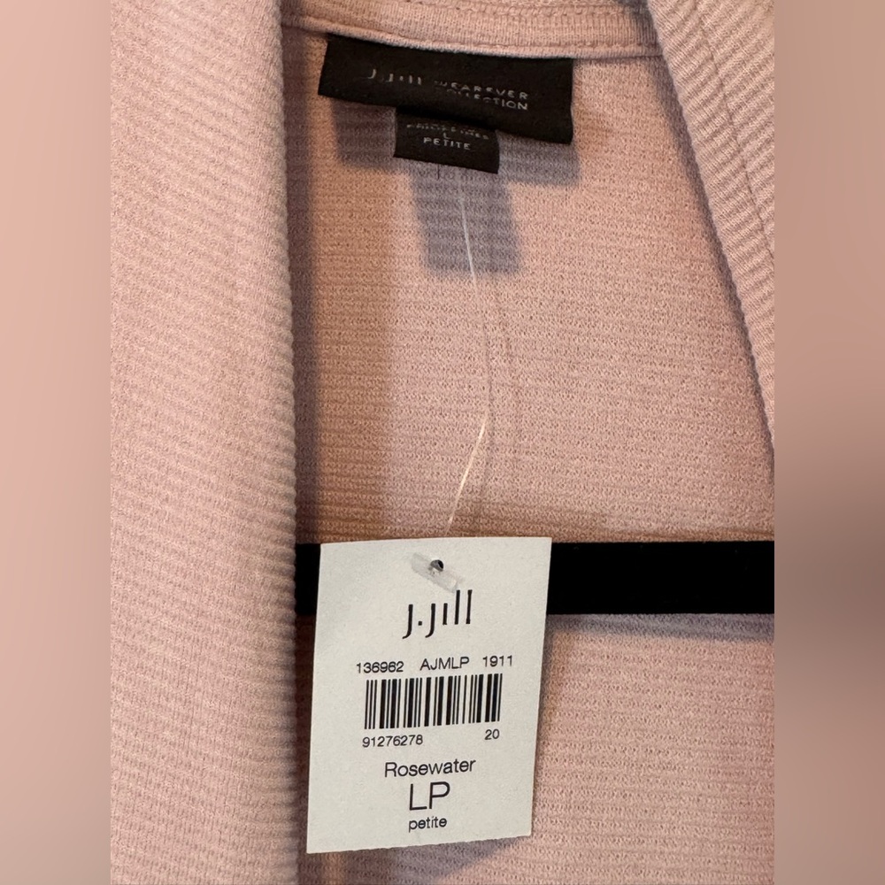 J. Jill Pink Ribbed Open Cardigan - Picture 3 of 4